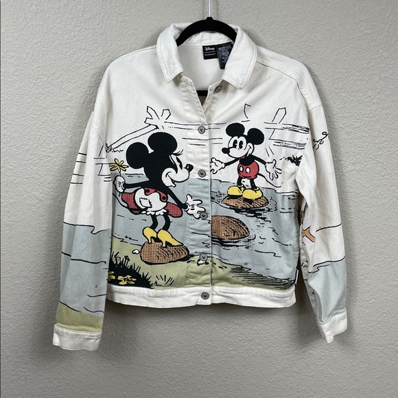 Disney Parks Rare Her Universe Mickey and Minnie Denim Jacket Sz XS - Picture 2 of 14